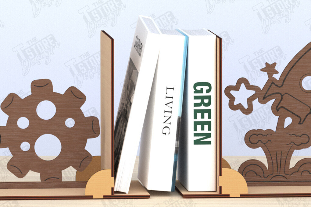 Intra απο ξύλο plywood 3mm-4mm πάχος Βιβλιοθήκη με λέιζερ | Πώμα βιβλίου | CNC Δίασταση 15x15 cm INTRAFABR-119955500