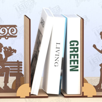 Intra απο ξύλο plywood 3mm-4mm πάχος Βιβλιοθήκη με λέιζερ | Πώμα βιβλίου | CNC Δίασταση 15x15 cm INTRAFABR-119955490 - Image 1