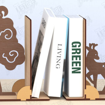 Intra απο ξύλο plywood 3mm-4mm πάχος κοπής με λέιζερ Bookends | Πώμα βιβλίου Δίασταση 15x15 cm INTRAFABR-120177385 - Image 4