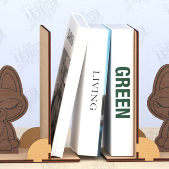 Intra απο ξύλο plywood 3mm-4mm πάχος κοπής με λέιζερ Bookends | Πώμα βιβλίου Δίασταση 15x15 cm INTRAFABR-120177385 - Image 5