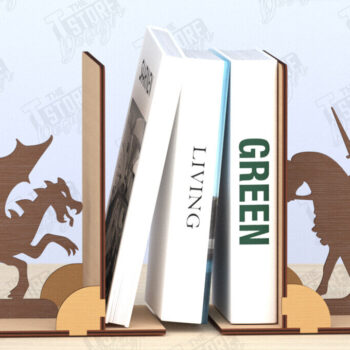 Intra απο ξύλο plywood 3mm-4mm πάχος κοπής με λέιζερ Bookends | Πώμα βιβλίου Δίασταση 15x15 cm INTRAFABR-120177385 - Image 6