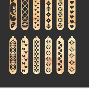 Intra απο ξύλο plywood 3mm-4mm πάχος Σελιδοδείκτης αρχείου αποκοπής λέιζερ Δίασταση 4x4 cm INTRAFABR-105207658 - Image 1