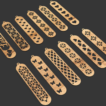 Intra απο ξύλο plywood 3mm-4mm πάχος Σελιδοδείκτης αρχείου αποκοπής λέιζερ Δίασταση 4x4 cm INTRAFABR-105207658 - Image 2