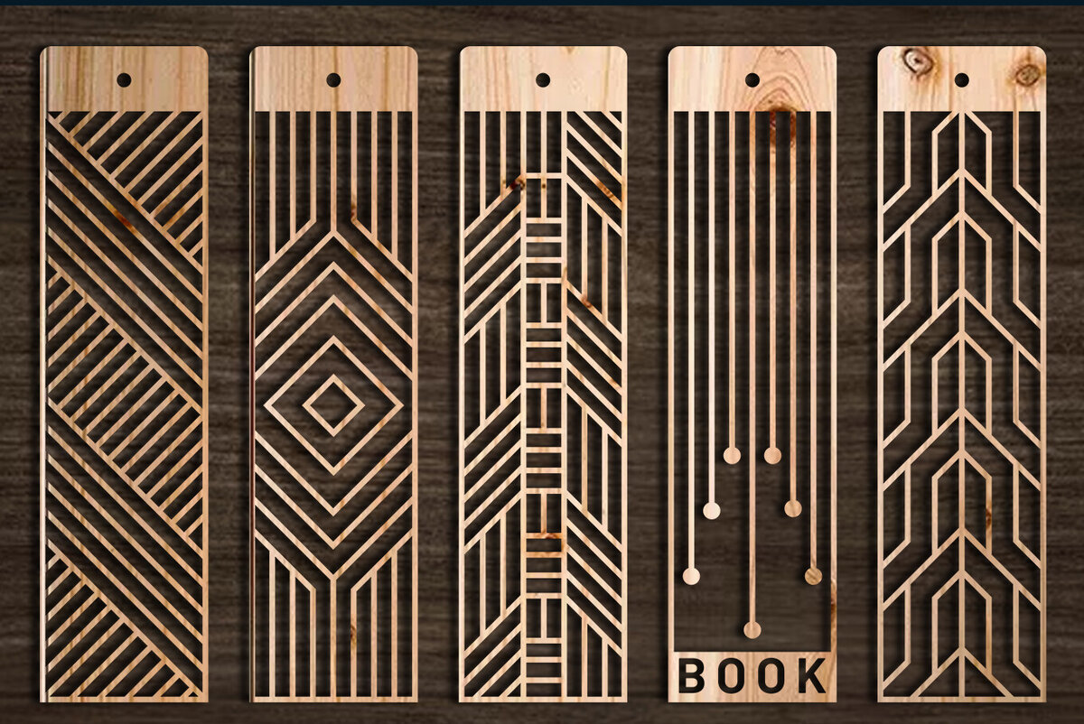 Intra απο ξύλο plywood 3mm-4mm πάχος Σελιδοδείκτης  Set Δίασταση 10x20 cm INTRAFABR-103890650 - Image 1