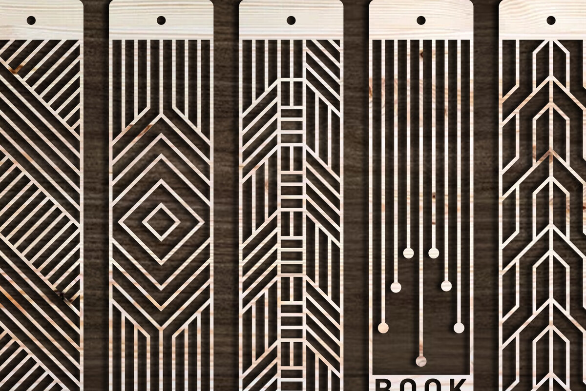 Intra απο ξύλο plywood 3mm-4mm πάχος Σελιδοδείκτης  Set Δίασταση 10x20 cm INTRAFABR-103890650 - Image 2