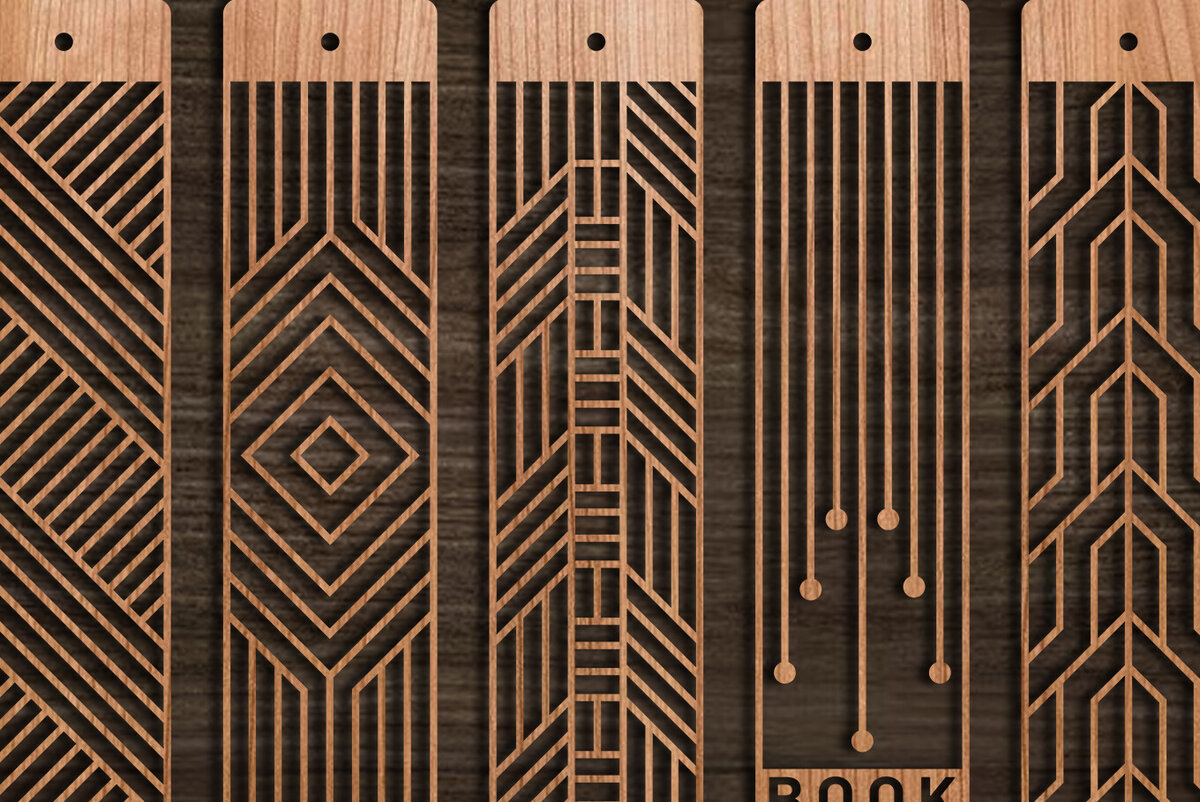 Intra απο ξύλο plywood 3mm-4mm πάχος Σελιδοδείκτης  Set Δίασταση 10x20 cm INTRAFABR-103890650 - Image 4