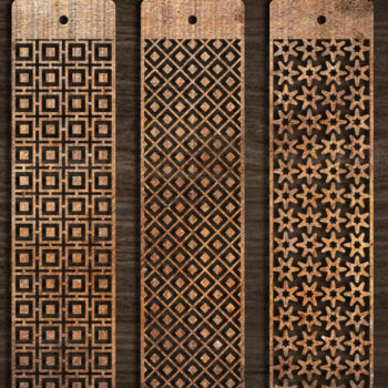 Intra απο ξύλο plywood 3mm-4mm πάχος Σελιδοδείκτης  Set Δίασταση 10x20 cm INTRAFABR-103890850 - Image 3