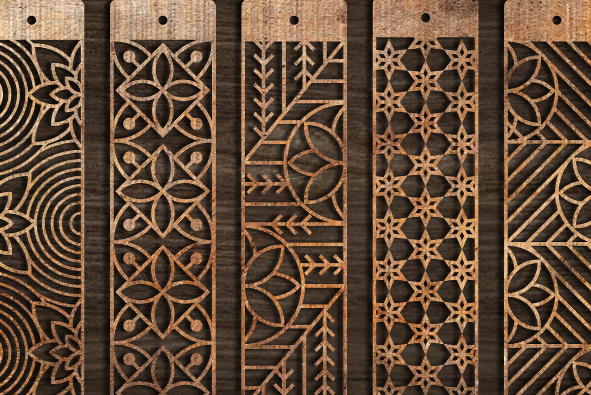 Intra απο ξύλο plywood 3mm-4mm πάχος Σελιδοδείκτης Set Δίασταση 15x15 cm INTRAFABR-103890947 - Image 3