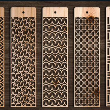 Intra απο ξύλο plywood 3mm-4mm πάχος Σελιδοδείκτης  Set Δίασταση 10x20 cm INTRAFABR-103891099 - Image 1