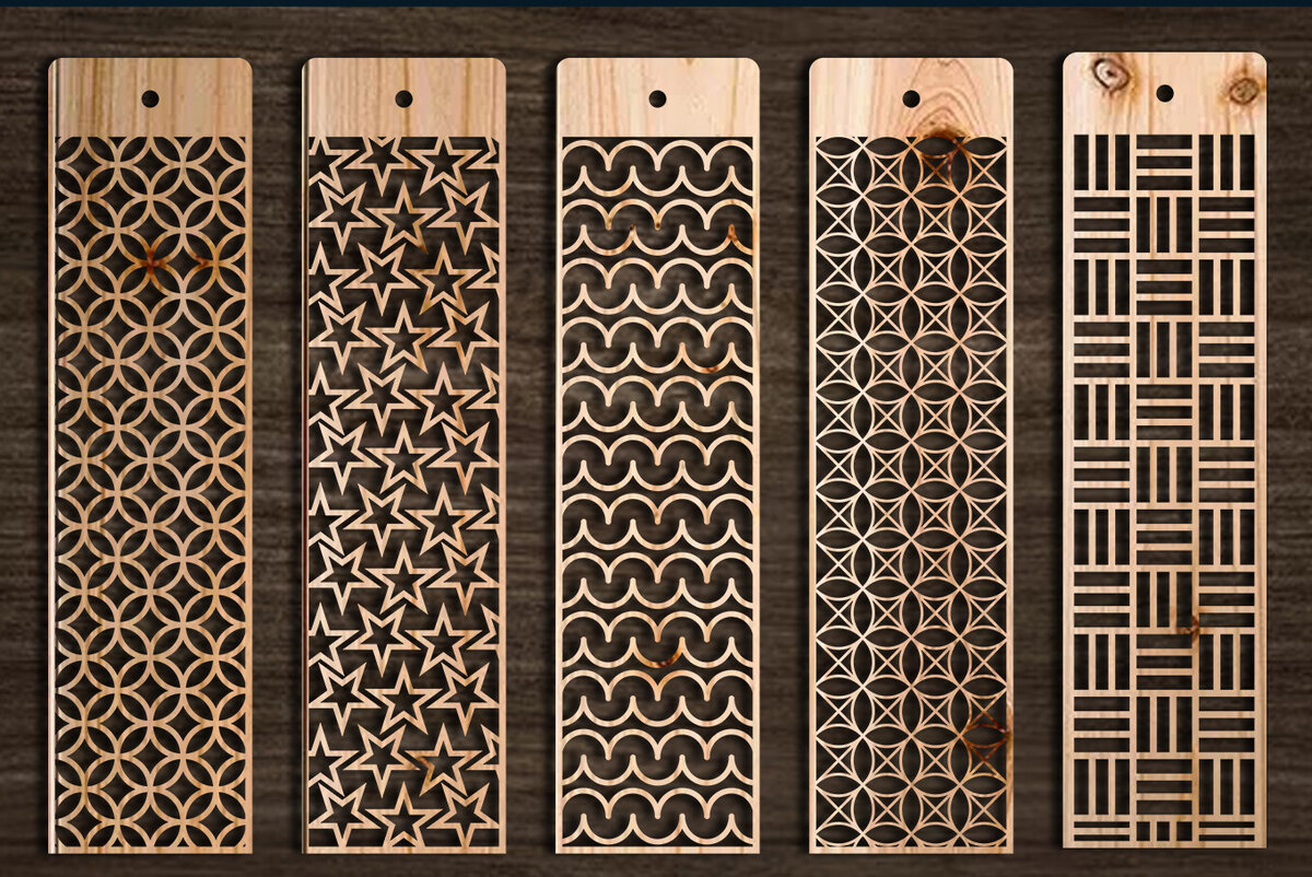 Intra απο ξύλο plywood 3mm-4mm πάχος Σελιδοδείκτης  Set Δίασταση 10x20 cm INTRAFABR-103891099 - Image 1
