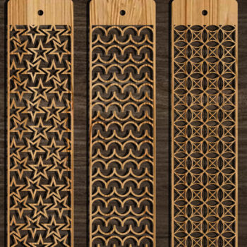 Intra απο ξύλο plywood 3mm-4mm πάχος Σελιδοδείκτης  Set Δίασταση 10x20 cm INTRAFABR-103891099 - Image 2