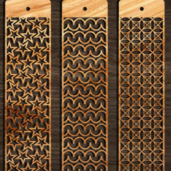 Intra απο ξύλο plywood 3mm-4mm πάχος Σελιδοδείκτης  Set Δίασταση 10x20 cm INTRAFABR-103891099 - Image 3