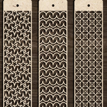 Intra απο ξύλο plywood 3mm-4mm πάχος Σελιδοδείκτης  Set Δίασταση 10x20 cm INTRAFABR-103891099 - Image 5