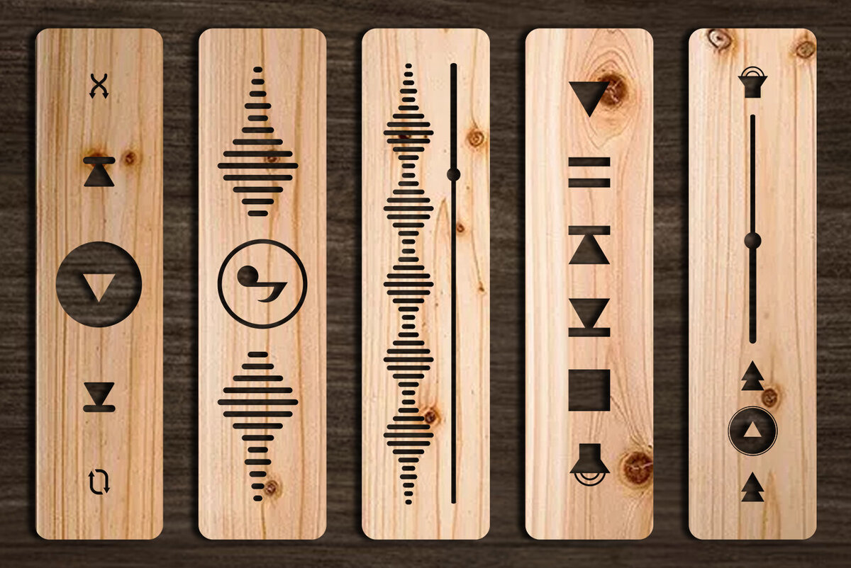 Intra απο ξύλο plywood 3mm-4mm πάχος Σελιδοδείκτης Set Δίασταση 10x20 cm INTRAFABR-103821179 - Image 1