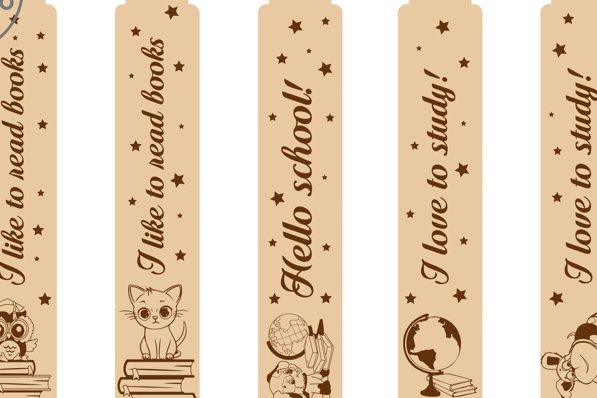 Intra απο ξύλο plywood 3mm-4mm πάχος σελιδοδεικτών, Back to School Crafts Δίασταση 15x15 cm INTRAFABR-76587512 - Image 8