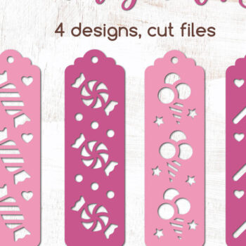 Intra απο ξύλο plywood 3mm-4mm πάχος Σελιδοδείκτες με Sweets Cut  Δίασταση 10x20 cm INTRAFABR-118794915 - Image 1