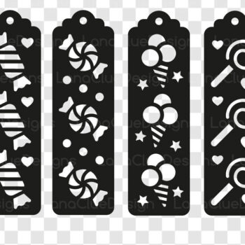 Intra απο ξύλο plywood 3mm-4mm πάχος Σελιδοδείκτες με Sweets Cut  Δίασταση 10x20 cm INTRAFABR-118794915 - Image 2