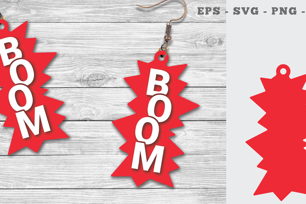 Intra απο ξύλο plywood 3mm-4mm πάχος Σκουλαρίκια Boom Δίασταση 3x3 cm INTRAFABR-112013711