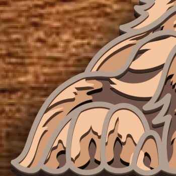 Intra απο ξύλο plywood 3mm-4mm πάχος Border Collie Dog Multilayer /Vector Δίασταση 30x20 cm INTRAFABR-83507768 - Image 4