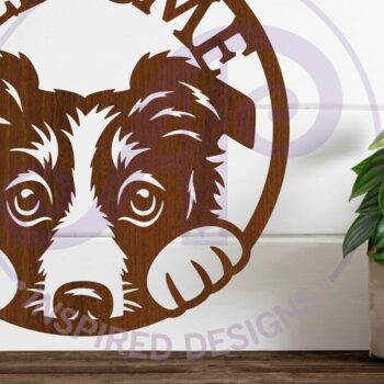 Intra απο ξύλο plywood 3mm-4mm πάχος Border Collie Welcome Wall Art Sign, Δίασταση 10x10 cm INTRAFABR-113671769 - Image 1