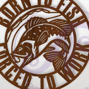 Intra απο ξύλο plywood 3mm-4mm πάχος Γεννήθηκε από ψάρια που αναγκάζονται να εργαστούν Τέχνη τοίχου Δίασταση 10x10 cm INTRAFABR-116496647 - Image 1