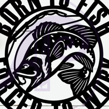 Intra απο ξύλο plywood 3mm-4mm πάχος Γεννήθηκε από ψάρια που αναγκάζονται να εργαστούν Τέχνη τοίχου Δίασταση 10x10 cm INTRAFABR-116496647 - Image 2