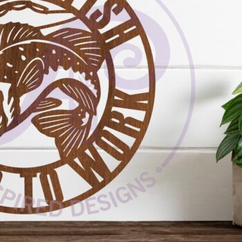 Intra απο ξύλο plywood 3mm-4mm πάχος Γεννήθηκε από ψάρια που αναγκάζονται να εργαστούν Τέχνη τοίχου Δίασταση 10x10 cm INTRAFABR-116496647 - Image 3