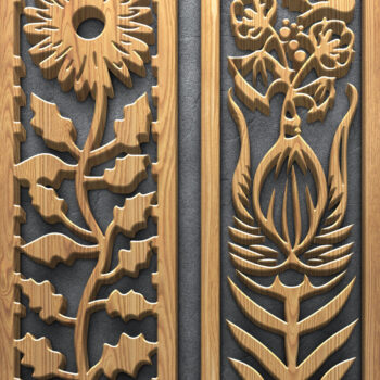 Intra απο ξύλο plywood 3mm-4mm πάχος Botanical Bloom  Panel Pack Δίασταση 3200x7200 cm INTRAFABR-124641478 - Image 2
