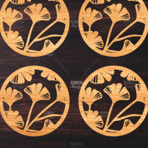 Intra απο ξύλο plywood 3mm-4mm πάχος Botanical Cup Coaster File Cut  Δίασταση 15x15 cm INTRAFABR-121341243