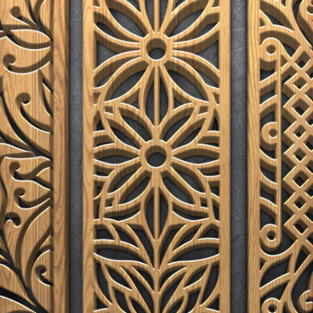Intra απο ξύλο plywood 3mm-4mm πάχος Botanical Floral  Panel Δίασταση 3600x5400 cm INTRAFABR-122886350 - Image 3