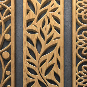 Intra απο ξύλο plywood 3mm-4mm πάχος Botanical Floral  Panel Δίασταση 3600x5400 cm INTRAFABR-122886350 - Image 5