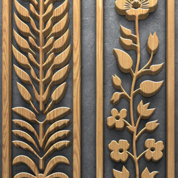 Intra απο ξύλο plywood 3mm-4mm πάχος Πάνελ  Botanical Floral Δίασταση 3200x7200 cm INTRAFABR-124922660 - Image 3