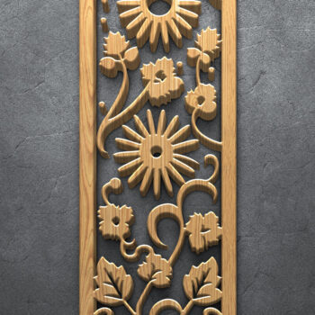 Intra απο ξύλο plywood 3mm-4mm πάχος κοπής βοτανικών λουλουδιών Δίασταση 3200x7200 cm INTRAFABR-124642211 - Image 3