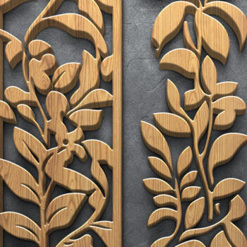 Intra απο ξύλο plywood 3mm-4mm πάχος Πακέτα βοτανικής κοπής με λέιζερ Δίασταση 3200x7200 cm INTRAFABR-125337181 - Image 2