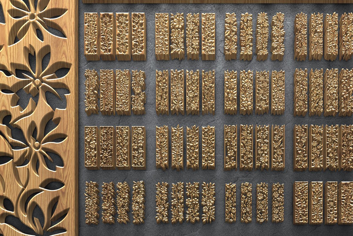 Intra απο ξύλο plywood 3mm-4mm πάχος Πακέτα βοτανικής κοπής με λέιζερ Δίασταση 3200x7200 cm INTRAFABR-125334079