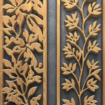 Intra απο ξύλο plywood 3mm-4mm πάχος πάνελ βοτανικής κοπής με λέιζερ Δίασταση 3200x7200 cm INTRAFABR-125339143 - Image 3