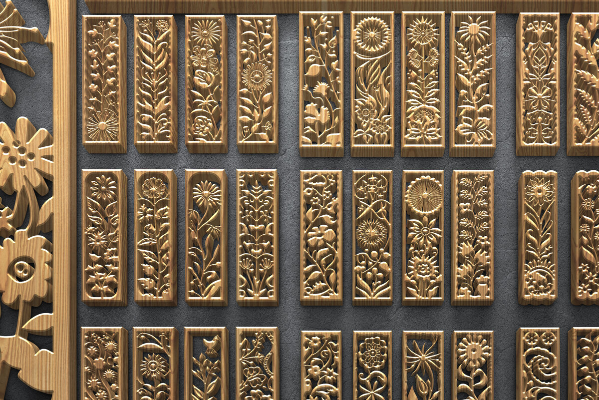 Intra απο ξύλο plywood 3mm-4mm πάχος Panel Botanical  Δίασταση 3200x7200 cm INTRAFABR-124704949