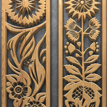 Intra απο ξύλο plywood 3mm-4mm πάχος Panel Botanical  Δίασταση 3200x7200 cm INTRAFABR-124704949 - Image 2