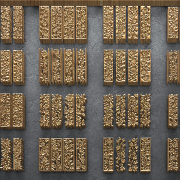 Intra απο ξύλο plywood 3mm-4mm πάχος Botanical Stripe  Δίασταση 3200x7200 cm INTRAFABR-125106121 - Image 1