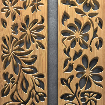 Intra απο ξύλο plywood 3mm-4mm πάχος Botanical Stripe  Δίασταση 3200x7200 cm INTRAFABR-125106121 - Image 2