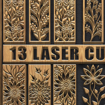 Intra απο ξύλο plywood 3mm-4mm πάχος Δέσμη πάνελ κοπής βοτανικού δέντρου και λουλουδιών Δίασταση 3600x5400 cm INTRAFABR-122443817 - Image 1