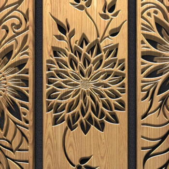 Intra απο ξύλο plywood 3mm-4mm πάχος Δέσμη πάνελ κοπής βοτανικού δέντρου και λουλουδιών Δίασταση 3600x5400 cm INTRAFABR-122443817 - Image 5