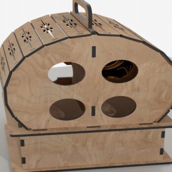 Intra απο ξύλο plywood 3mm-4mm πάχος Στήριγμα Μπαρ Μπουκαλιών / Σχάρα κρασιού Δίασταση 6x6 cm INTRAFABR-113817682 - Image 1