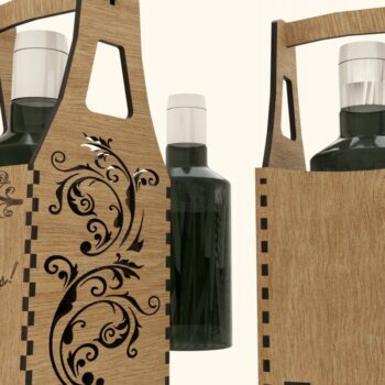 Intra απο ξύλο plywood 3mm-4mm πάχος Bottle Box 2 Type  Δίασταση 15x15 cm INTRAFABR-113817773 - Image 3