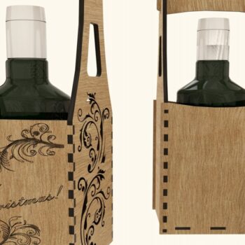 Intra απο ξύλο plywood 3mm-4mm πάχος Bottle Box 2 Type  Δίασταση 15x15 cm INTRAFABR-113817773 - Image 4