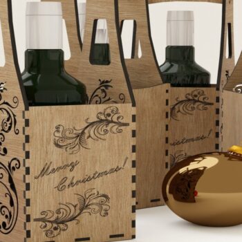 Intra απο ξύλο plywood 3mm-4mm πάχος Bottle Box 2 Type  Δίασταση 15x15 cm INTRAFABR-113817773 - Image 5