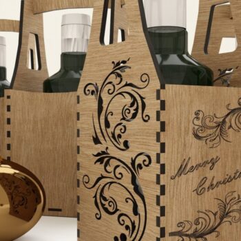 Intra απο ξύλο plywood 3mm-4mm πάχος Bottle Box 2 Type  Δίασταση 15x15 cm INTRAFABR-113817773 - Image 6