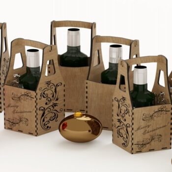 Intra απο ξύλο plywood 3mm-4mm πάχος Bottle Box 2 Type  Δίασταση 15x15 cm INTRAFABR-113817773 - Image 7