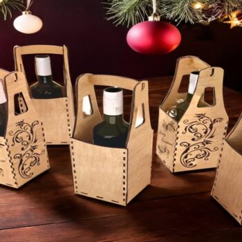 Intra απο ξύλο plywood 3mm-4mm πάχος Bottle Box 2 Type  Δίασταση 15x15 cm INTRAFABR-113817773 - Image 9