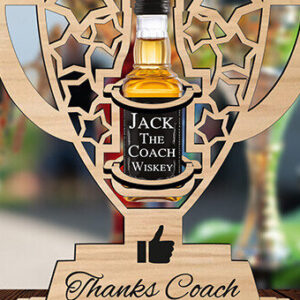 Intra απο ξύλο plywood 3mm-4mm πάχος Μπουκαλοθήκη Trophy Cup Coach  Δίασταση 15x15 cm INTRAFABR-103451660